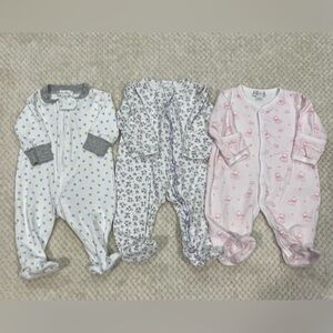 Kissy Kissy Footies All Size NB Lot of 3 - 1 in EUC 2 NWOT